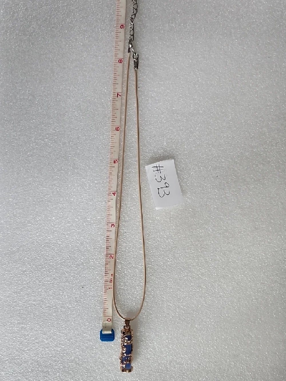 Hand Crafted Blue Dragon Cylinder Pendant Necklace